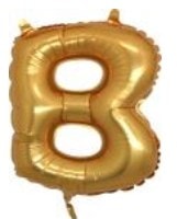 B Harfi Altin Gold Folya Balon 14 Inc 38 Cm
