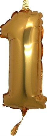 Bir Gold Altin Numara Balon 14 Inc Folyo Balon