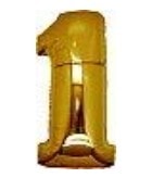 Bir Rakam Sari Gold Altin Folyo Balon 40 Inch 100Cm