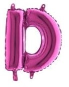 D Harfi Fusya Ruby Folya Balon 14 Inc 38 Cm