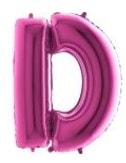 D Harfi Pembe Fusya Folyo Balon 40 Inch 100Cm