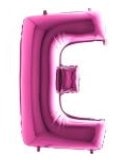 E Harfi Pembe Fusya Folyo Balon 40 Inch 100Cm