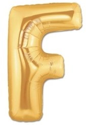 F Harfi Sari Gold Altin Folyo Balon 40 Inch 100Cm