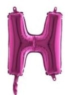 H Harfi Fusya Ruby Folya Balon 14 Inc 38 Cm