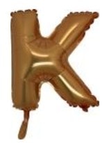 K Harfi Altin Gold Folya Balon 14 Inc 38 Cm