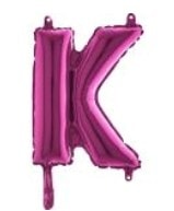 K Harfi Fusya Ruby Folya Balon 14 Inc 38 Cm
