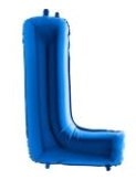 L Harfi Mavi Folyo Balon 40 Inch 100Cm