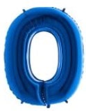 O Harfi Mavi Folyo Balon 40 Inch 100Cm