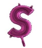 S Harfi Fusya Ruby Folya Balon 14 Inc 38 Cm