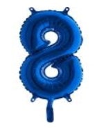 Sekiz Mavi Rakam Numara Balon 14 Inc Folyo Balon