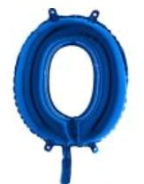 Sifir Mavi Rakam Numara Balon 14 Inc Folyo Balon