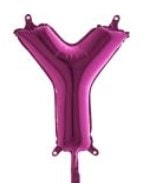 Y Harfi Fusya Ruby Folya Balon 14 Inc 38 Cm