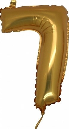 Yedi Gold Altin Numara Balon 14 Inc Folyo Balon
