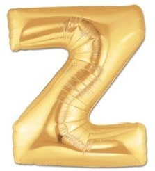 Z Harfi Sari Gold Altin Folyo Balon 40 Inch 100Cm