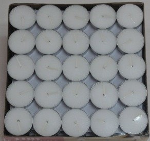 Yuvarlak Beyaz Tealight Mum 50 Adet